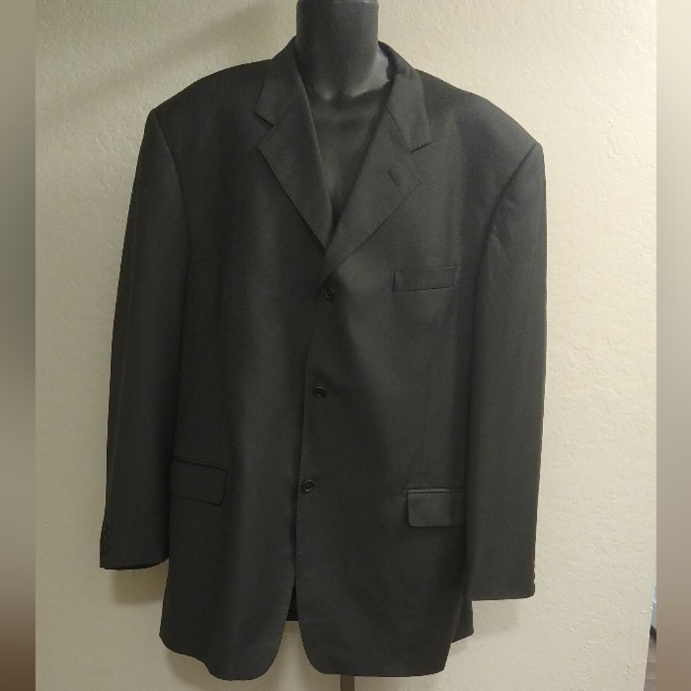 Sergio Valentino Single Breasted Wool Black Jacket 58